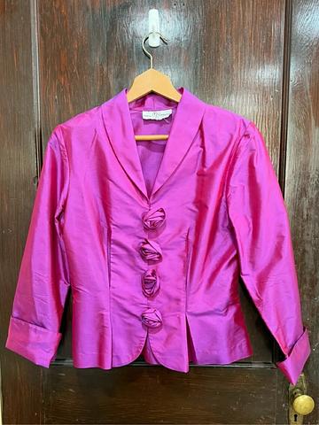 Silk Rosette Evening Jacket