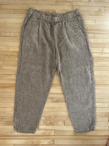 Linen gingham pants
