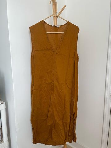 Rust Linen Tunic Dress