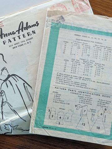 vintage sewing patterns - mid century styles (32/34" bust)