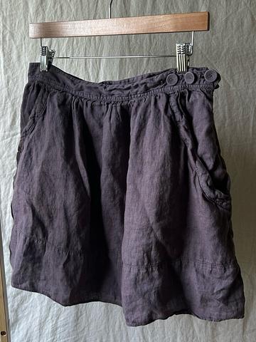 Purple linen skirt