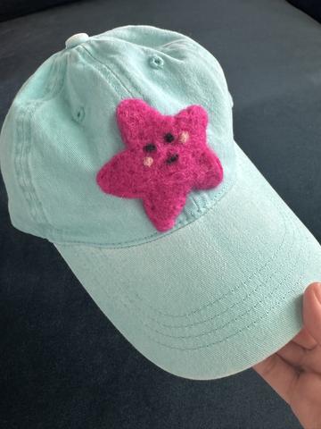 Wool felt star baseball cap