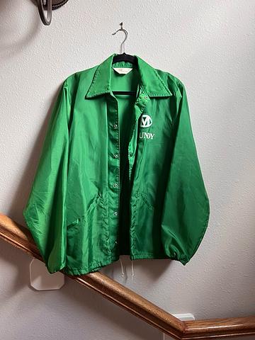 Crayon green rain jacket