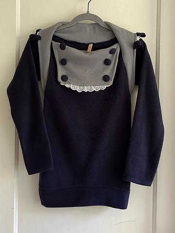 Sewmoe Origami Fleece Pullover Sweatshirt Top Custom XXS