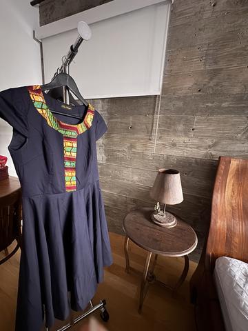 A-line jewel neck dress