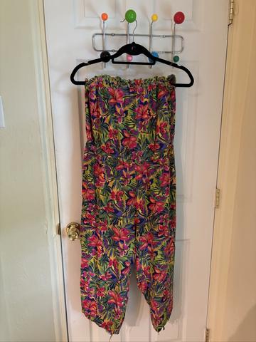 Tropical floral romper