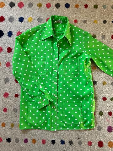 Polka dot button down