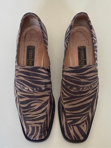 Ombeline Zebra Leather Loafers