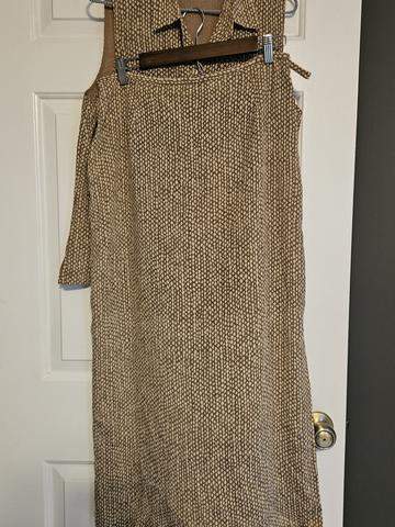 Silk Top and Skirt Set, size 10