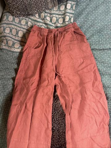 Linen fox barrel linen pant