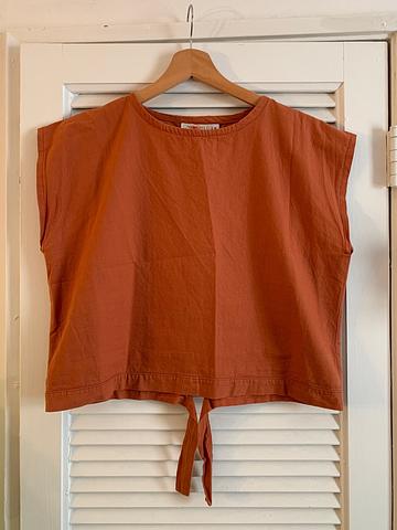 Tie waist crop blouse RUNS Small