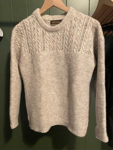Fisherman Alpaca Eyelet Stitch Sweater