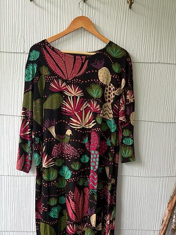 Gudrun Sjoden Cactus & Bird vibrant tunic dress