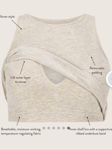 Sublime® Bamboo Maternity & Nursing Longline Top