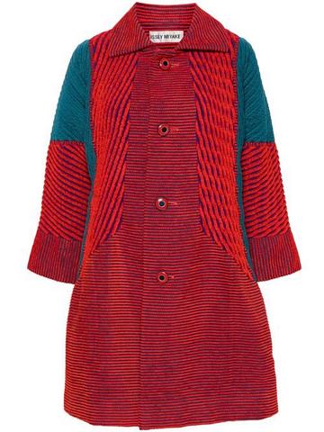 Pleated Switching Coat