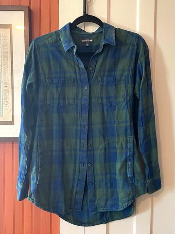 Flannel Button Up Tunic with Pockets