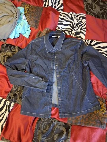 Denim button down