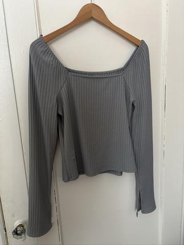 Madewell top with fun neckline