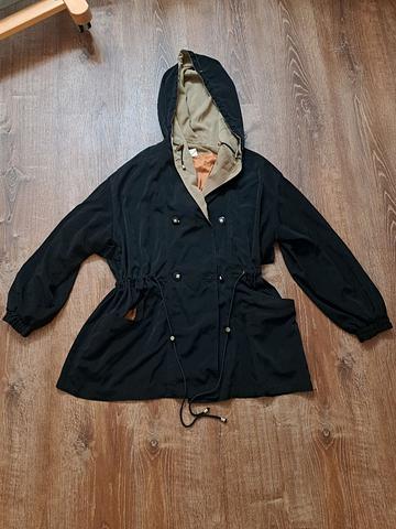 Drapey Black Parka Trenchcoat Made in Canada