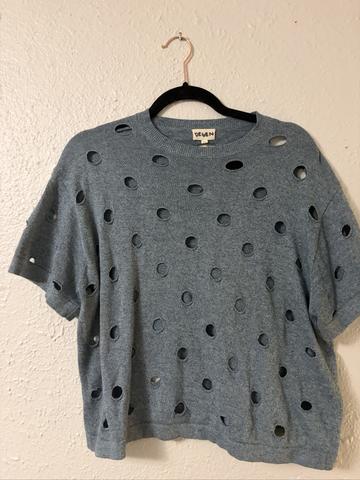Color trade only. Cotton Bind Off Knit Tee