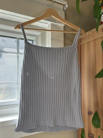 Knit reversible sweater tank