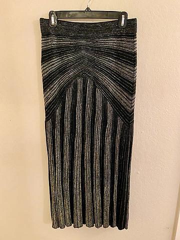Metallic midi skirt