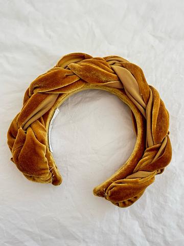 Braided velour hairband