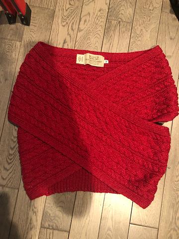 Aran wraparound vest
