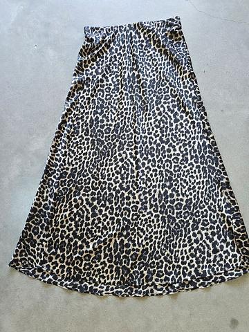 Liverpool Satin Bias Cheetah Skirt