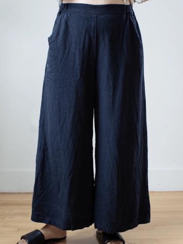 Wendy Linen Twill Wide Leg Pants