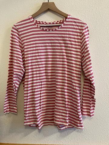 pink and white stripe tshirt