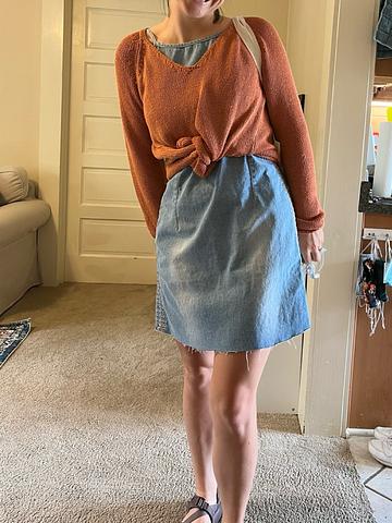 denim dress with embroidery