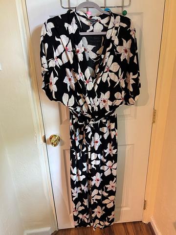 Orchid print jumpsuit