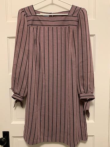 Lilac and Black Stripe Dress