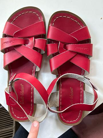 Red sandals