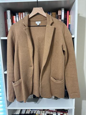 Knit cotton blazer
