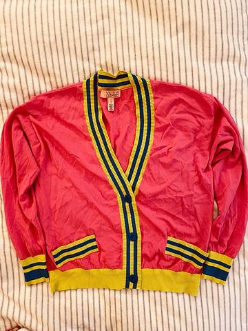Victor Glemaud hot pink cardigan