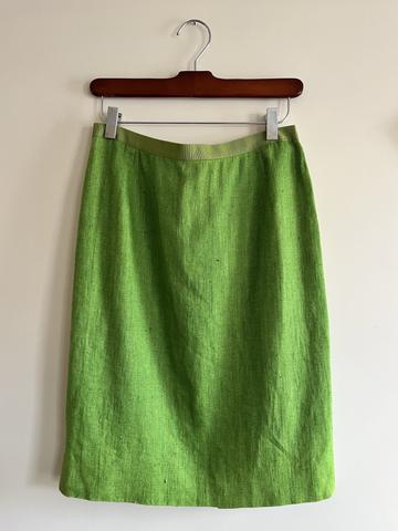 Green Linen Skirt