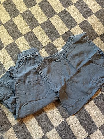 Organic linen set (gray)