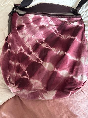 Suede tie dyed bag