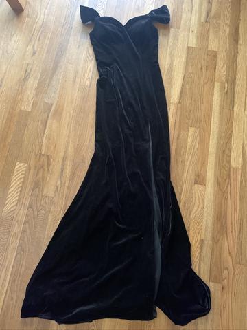 Velvet off the shoulder gown