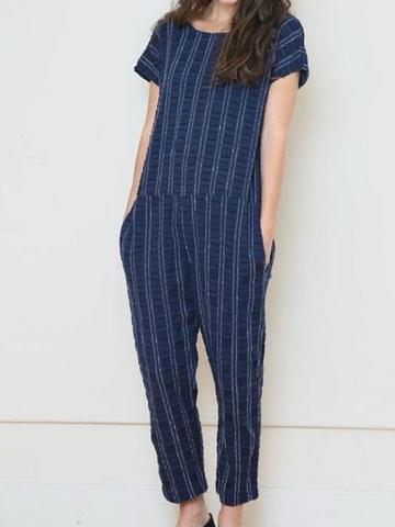 XS Navy Stripe Jumpsuit Allovers