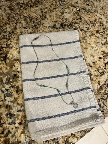 Sterling Silver & Turquoise Beaded Dreamcatcher Necklace