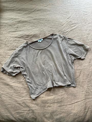 OZMA Silk Noil Tee (cropped)