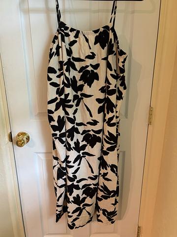 abstract black floral dress