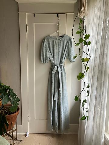 Seafoam Green Gingham Jumper