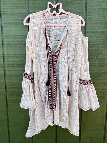 Free Prople Boho Cold Shoulder Festival Top