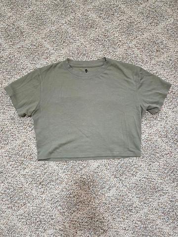 Sage Green Cropped Tee
