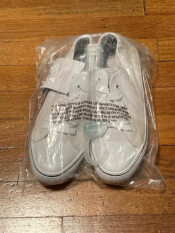 Blank canvas white sneakers