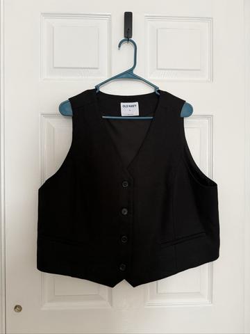 Linen blend vest